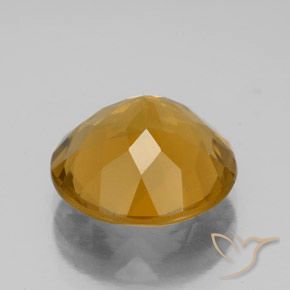 Citrino Medium-Light Orange-Gold  natural de 4.95 ct, Redondo, VVS-VS