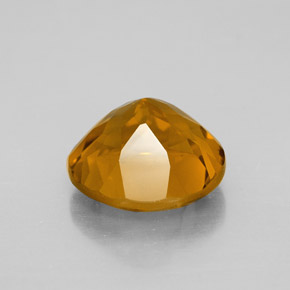 Citrino amarillo natural de 5,79 ct, corte redondo, VVS