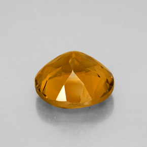 Citrino dorado natural de 5,78 ct, corte redondo, VVS-VS