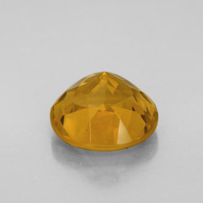 Citrino dorado natural de 5,56 ct, corte redondo, VVS-VS