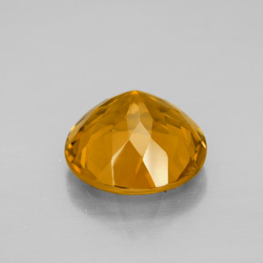 Citrino oro natural de 5,54 ct, corte redondo, VVS