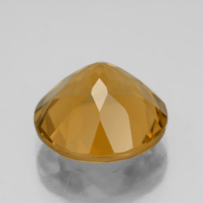 Citrino amarillo natural de 5,48 ct, corte redondo, VVS