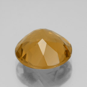 Citrino dorado natural de 5,30 ct, corte redondo, VVS