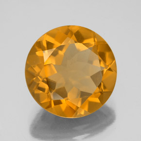 Citrino Dark Orange  natural de 5.24 ct, Corte Redondo, VS