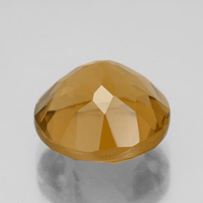Citrino amarillo natural de 6,24 ct, corte redondo, VVS