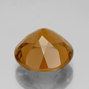 Citrino dorado natural de 5,59 ct, corte redondo, VVS
