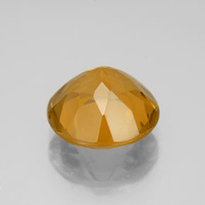 Citrino oro natural de 4,30 ct, corte redondo, VVS
