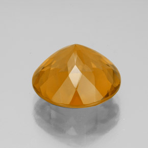 Citrino amarillo natural de 5,66 ct, corte redondo, VVS-VS