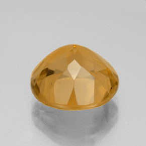 Citrino Dorado naranja oscuro natural de 5.91 ct, Corte Redondo, VS