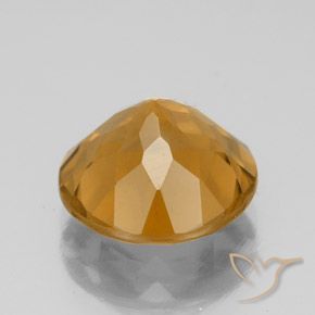 Citrino Dorado naranja claro medio natural de 4.11 ct, Redondo, VS