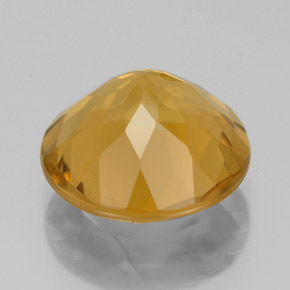 Citrino dorado natural de 4,00 ct, corte redondo, VVS-VS