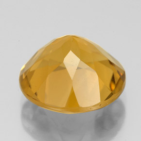 Citrino dorado natural de 5,40 ct, corte redondo, VS