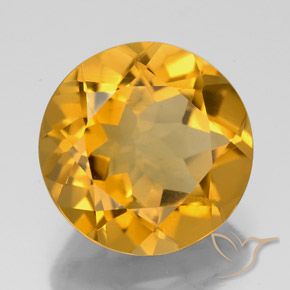 Citrino Dorado oscuro natural de 5.28 ct, Redondo, VS