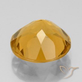 Citrino Dorado oscuro natural de 5.28 ct, Redondo, VS