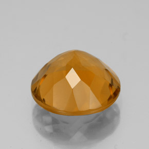 Citrino amarillo natural de 4,12 ct, corte redondo, VVS