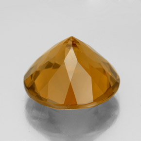 Citrino amarillo natural de 8,82 ct, corte redondo, VS