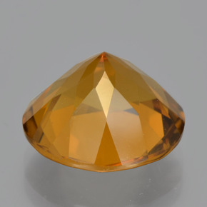 Citrino dorado natural de 8,56 ct, corte redondo, VS