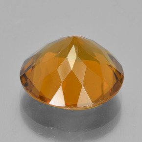 Citrino dorado natural de 8,14 ct, corte redondo, VS
