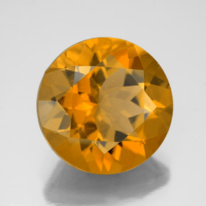 Citrino dorado natural de 8,47 ct, corte redondo, VVS-VS