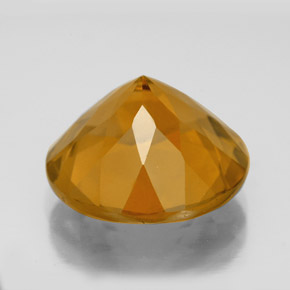 Citrino dorado natural de 8,47 ct, corte redondo, VVS-VS