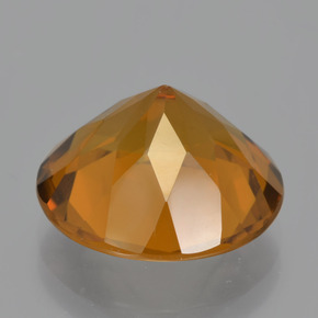 Citrino naranja natural de 7,75 ct, corte redondo, VVS-VS
