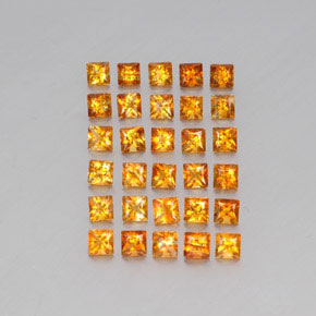 Gemas de citrino dorado natural de 3,60 ct, cuadrado, VVS-VS