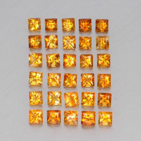 Gemas de citrino dorado natural de 3,60 ct, cuadrado, VVS-VS