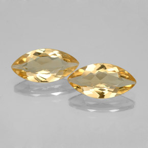 Gemas de citrino amarillo natural de  ct, marquesa, VVS