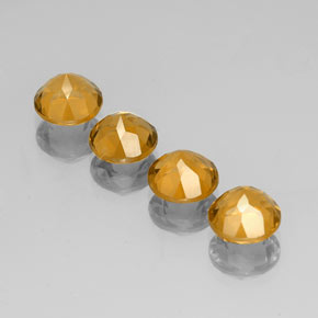 Gemas de citrino oro natural de  ct, corte redondo, VVS-VS