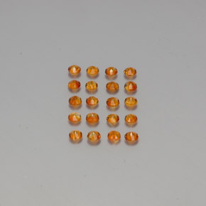 Gemas de citrino naranja natural de  ct, corte redondo, VVS-VS