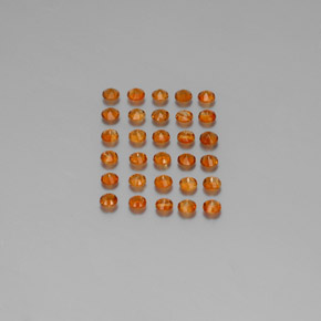 Gemas de citrino naranja natural de  ct, corte redondo, VS-SI