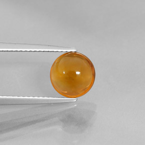 Citrino Naranja amarillo natural de 1.99 ct, Corte Redondo, Transparente