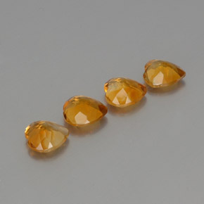 Gemas de citrino dorado natural de 3,95 ct, forma de corazón, VS