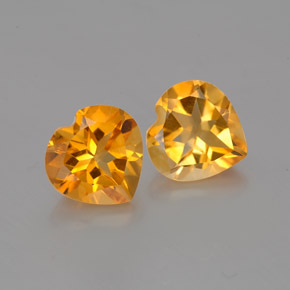 Gemas de Citrino Dorado amarillo natural de  ct, Forma de corazón, VVS-VS