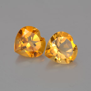 Gemas de Citrino Dorado amarillo natural de  ct, Forma de corazón, VVS-VS