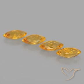 4.43ctw Natural Dorado naranja intenso Citrino, Marquesa, VVS-VS