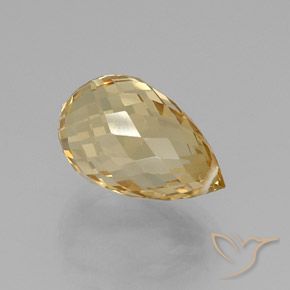 Citrino Naranja dorado natural de 8.79 ct, Corte Briolette, VVS