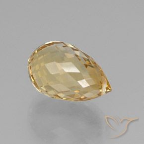 Citrino Naranja dorado natural de 8.53 ct, Corte Briolette, VVS