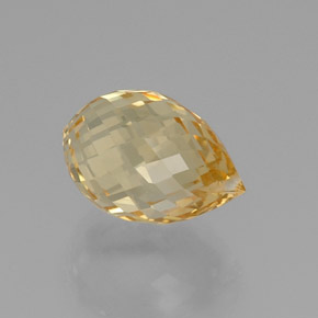 Citrino Naranja dorado natural de 8.86 ct, Corte Briolette, VVS
