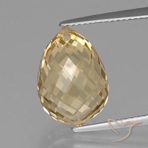 9.20ct Natural Naranja dorado Citrino, Corte Briolette, VVS
