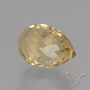 Citrino Naranja dorado natural de 9.20 ct, Corte Briolette, VVS