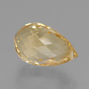 Citrino dorado natural de 9,84 ct, briolette, VVS