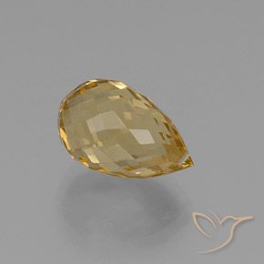 Citrino Naranja dorado natural de 7.94 ct, Corte Briolette, VVS