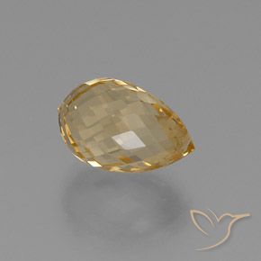 Citrino Naranja dorado natural de 7.90 ct, Corte Briolette, VVS-VS