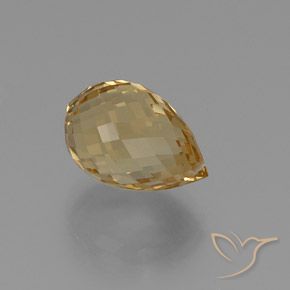 Citrino Naranja dorado natural de 8.29 ct, Corte Briolette, VVS