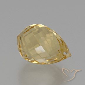 Citrino Dorado natural de 7.97 ct, Corte Briolette, VS