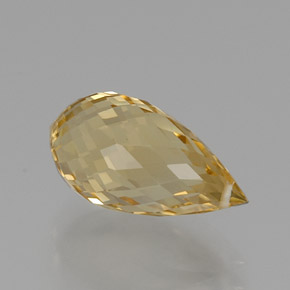 Citrino dorado claro natural de 7,24 ct, briolette, VVS