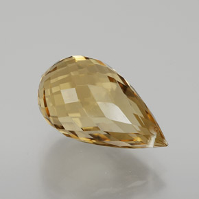 Citrino dorado natural de 6,52 ct, briolette, VVS