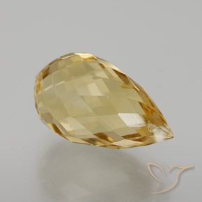 Citrino Naranja dorado natural de 6.85 ct, Corte Briolette, VVS-VS
