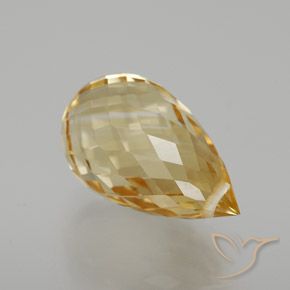 Citrino Oro natural de 6.56 ct, Corte Briolette, VVS